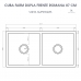 Cuba Dupla Cozinha Farm Sink Frente Romana 87 cm Fazenda